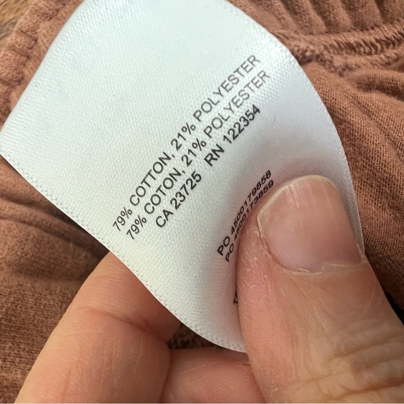 Aritzia TNA Sweatfleece Terry Fleece Mega Fit Brown Sweat Pants Size S - Picture 6 of 6